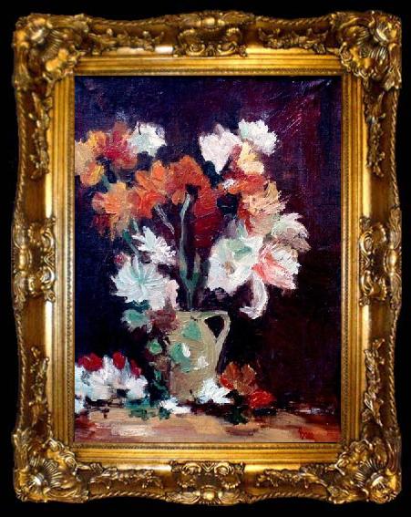 framed  Ion Theodorescu Sion Crizanteme, ta009-2